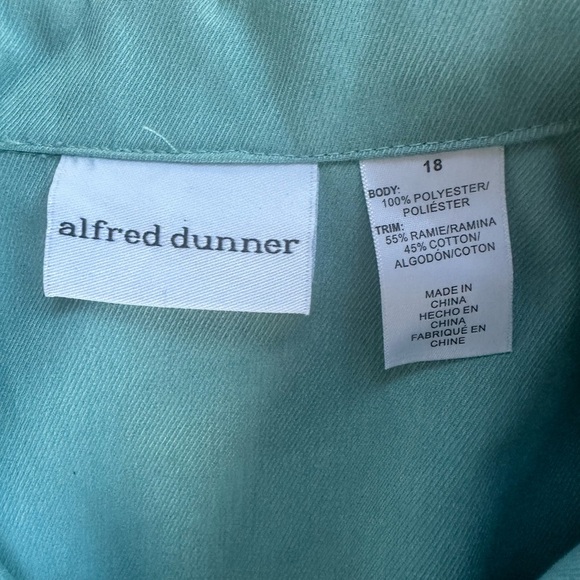 Alfred Dunner women's plus size full zip blue jacket size 18 - Picture 9 of 10